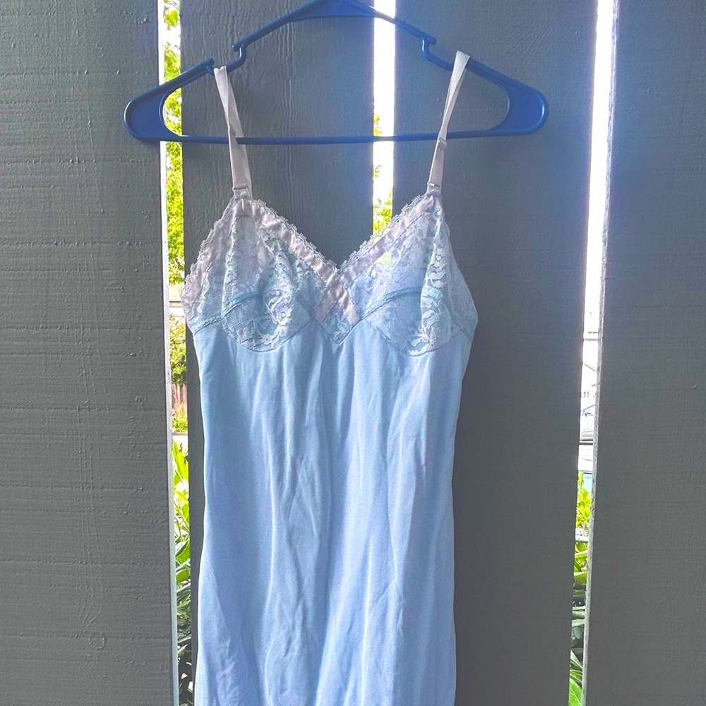 Vintage baby blue slip dress